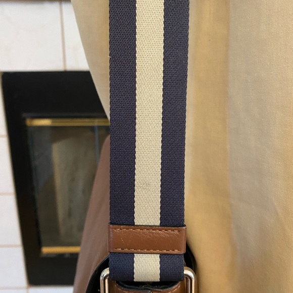 COACH Flap Bag, Medium, Canvas Strap, Silver Hardware, Brown Soft Leather - Picture 7 of 16